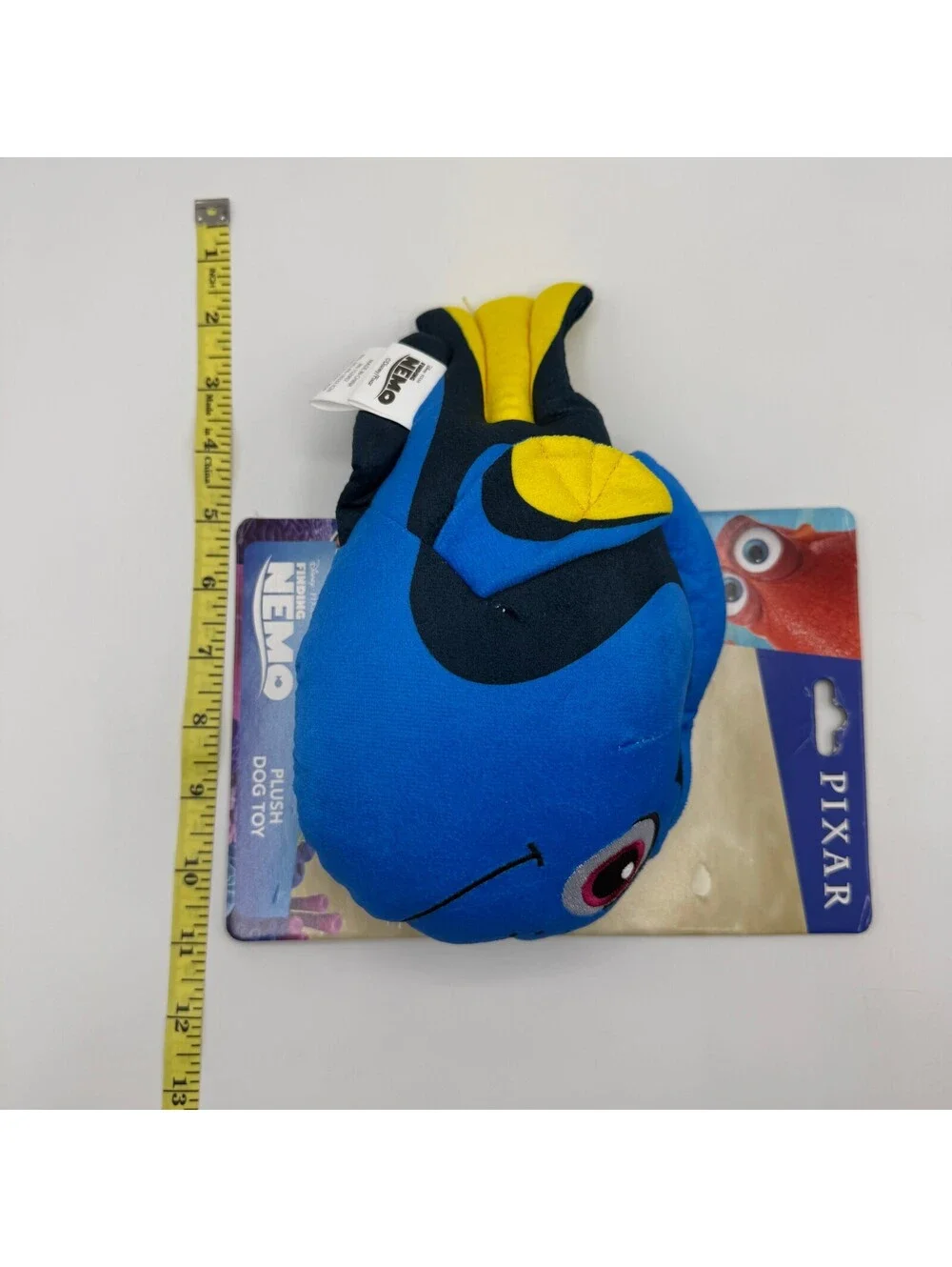 Disney Pixar Finding Nemo Dory Plush Dog Toy Squeaker Soft Stuffed Blue Fish NWT